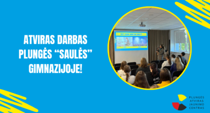 Atviras darbas Plungės „Saulės” gimnazijoje!